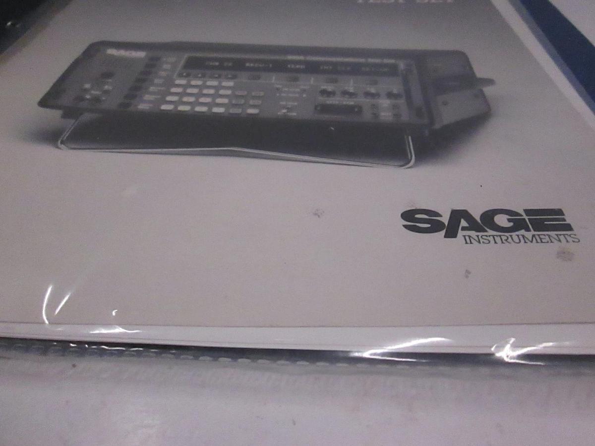 Used Sage 930A Communications Test Set Operating Manual, Used