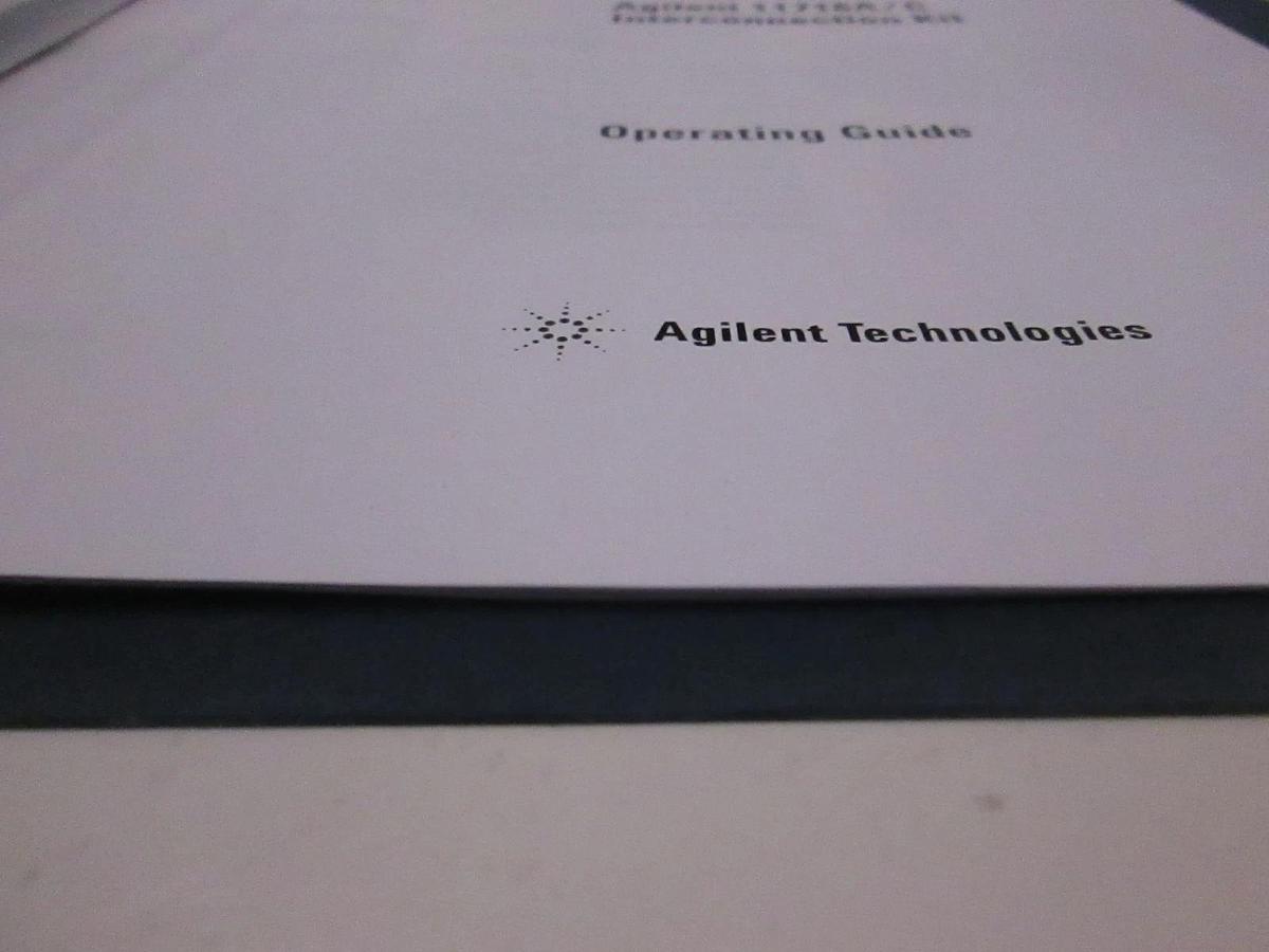 Used Agilent Tech Model 11716A/C Interconnection Kit Operating Guide, Used