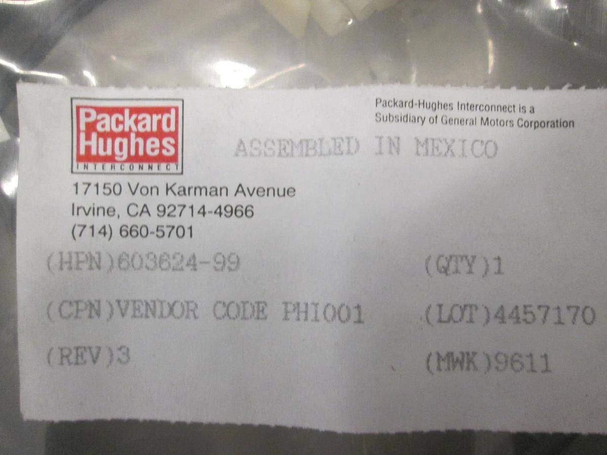 Packard Hughes, 603624-99, Harness Assy, Auto, WTR J2, New