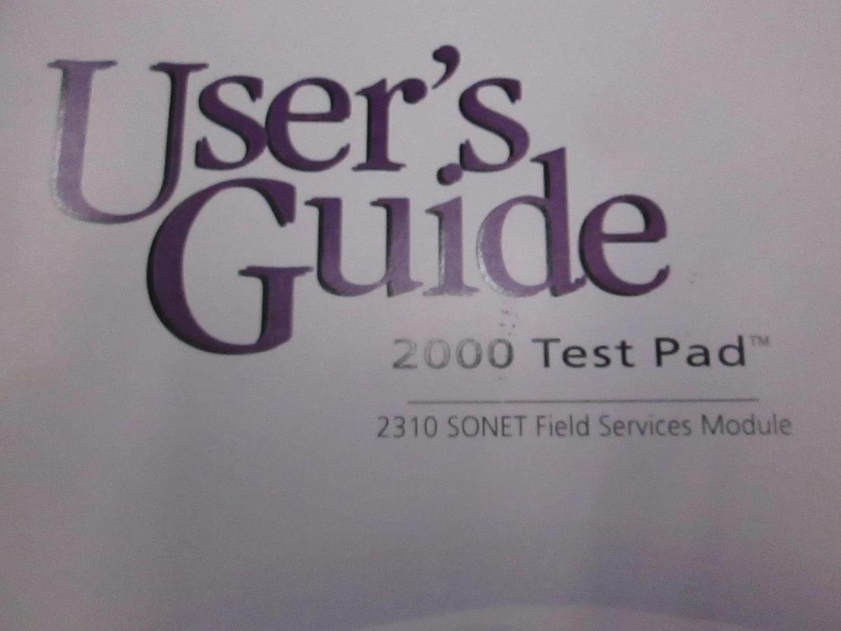Used Acterna TestPad 2000 2310 SONET Field Service Module User's Guide, Used