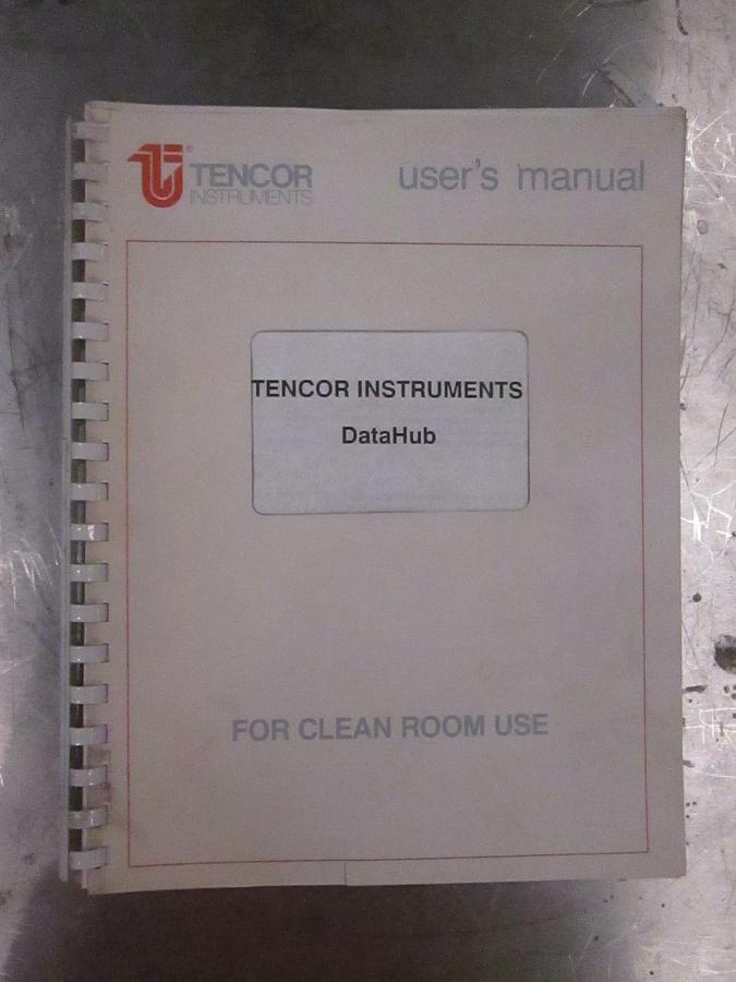 Used Tencor Instruments DataHub User's Manual, 177245-27, Used