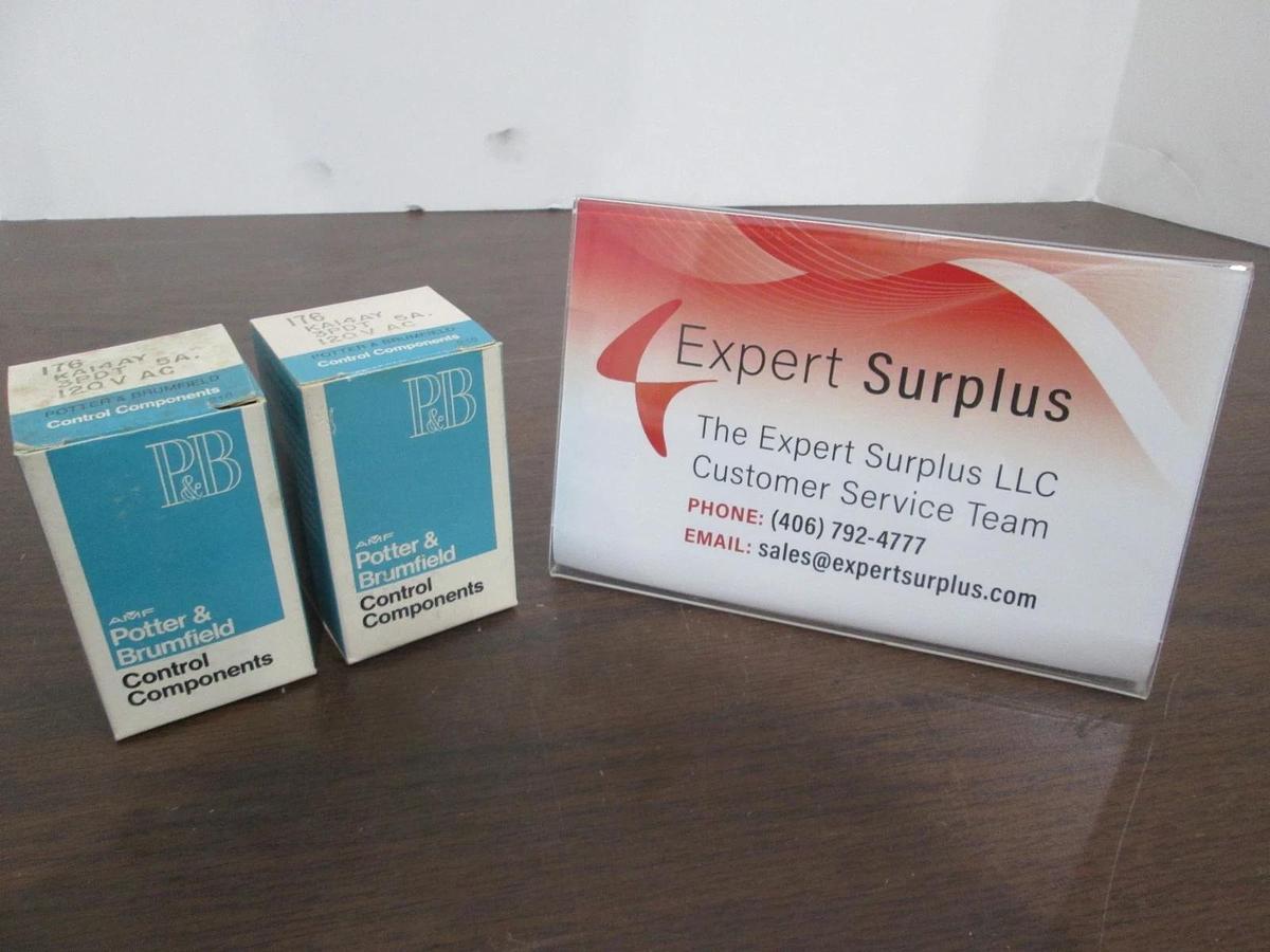 Potter & Brumfield, KA14AY, Relay, 120V, New, Lot of 2