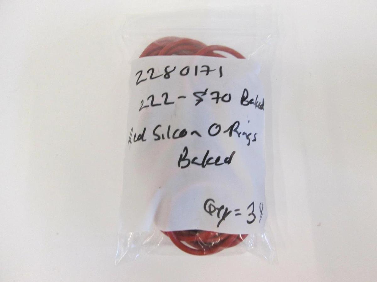 Pacific Rubber, 2280171, Silicone Baked Red 222S70, O-Ring Lot of 38
