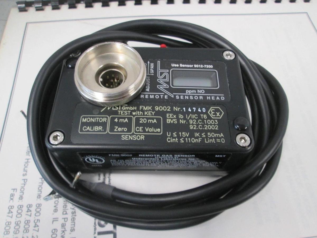MST, FMK 9002, Remote Toxic Gas Sensor w/ ARMI Sensor and Cable w/ Manual, New
