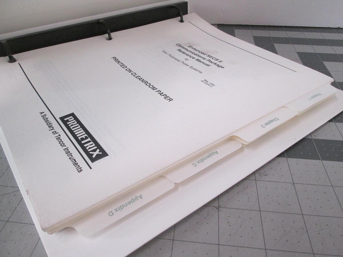 Used Tencore, Enhanced SECS II Communications Package Reference Manual, Used