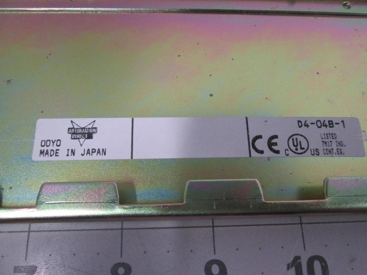 Koyo Automation, Logic, D4-04B-1, Expansion Base, 4 Slot, Panel Mount, Used