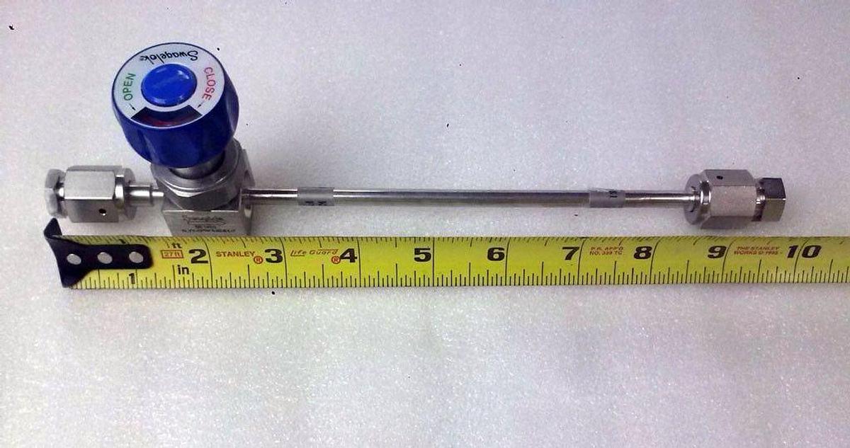 Used Swagelok 6LVV-DPRFR4BW4-P Valve, High Purity, 9-1/2"Face to Face 1/4"FVCR, Used