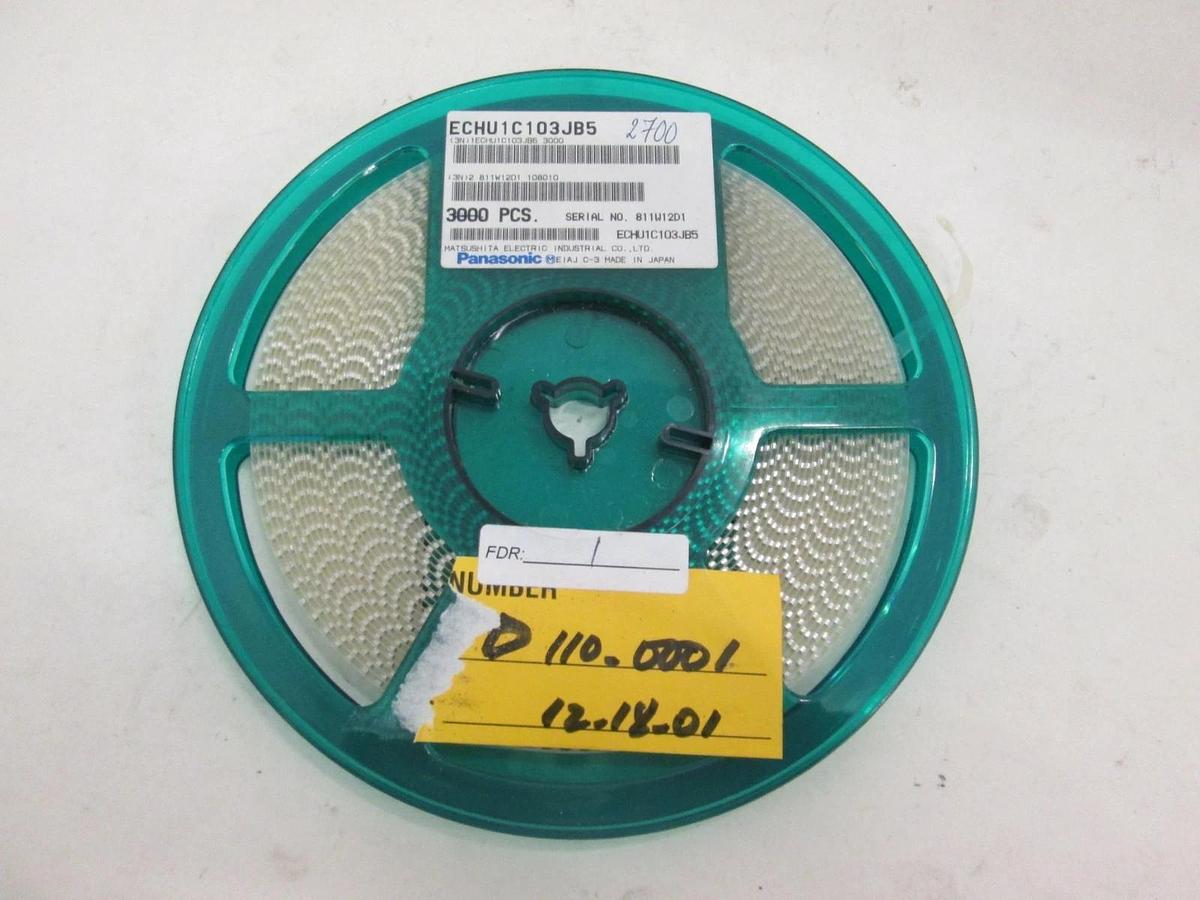 Panasonic, Capacitor, ECHU1C103JB5, New, Lot of 2700