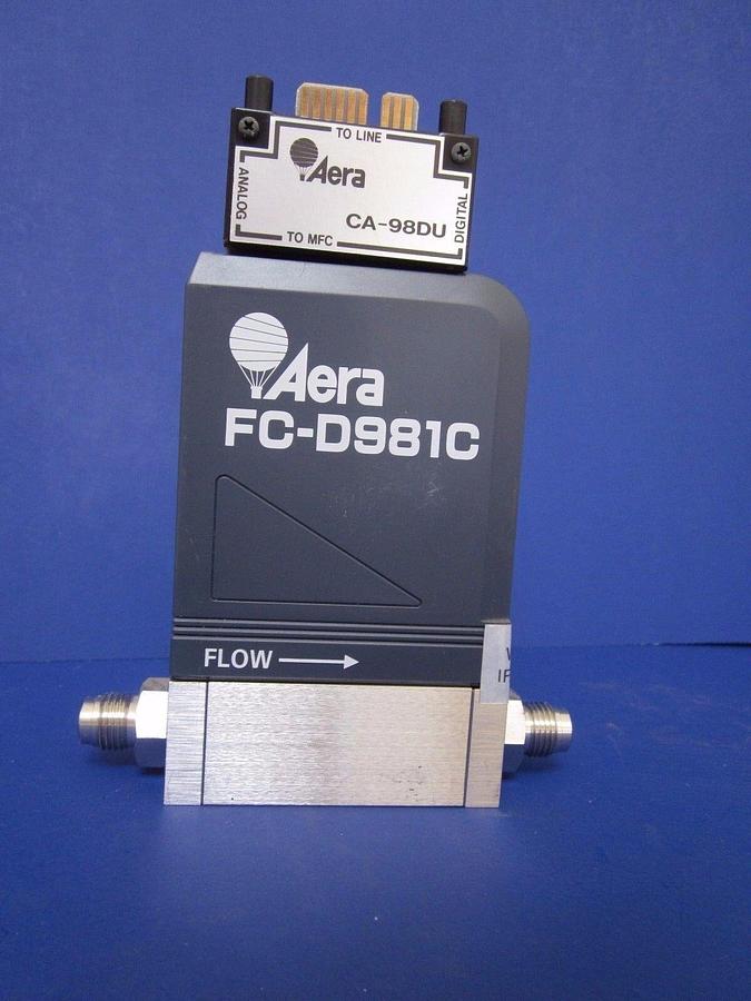 Used Aera FC-D981C Mass Flow Controller, w/ CA-98DU Module, Multi Gas, -7.5SLM
