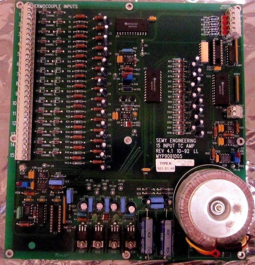 SEMY ENGINEERING T/C AMPLIFIER 15 INPUT 501.01.46 Type K MYP9001005