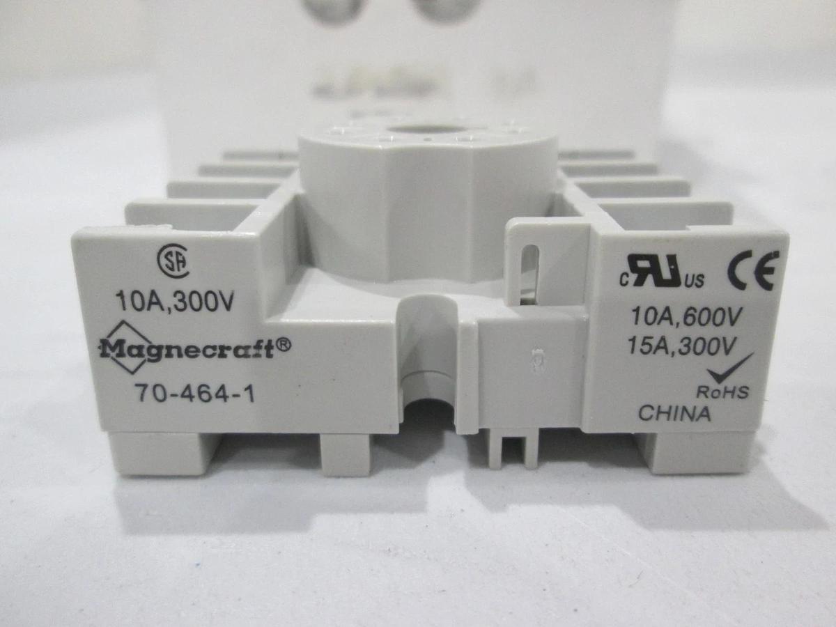 Magnecraft, 70-464-1, Relay Socket, New, Lot of 10