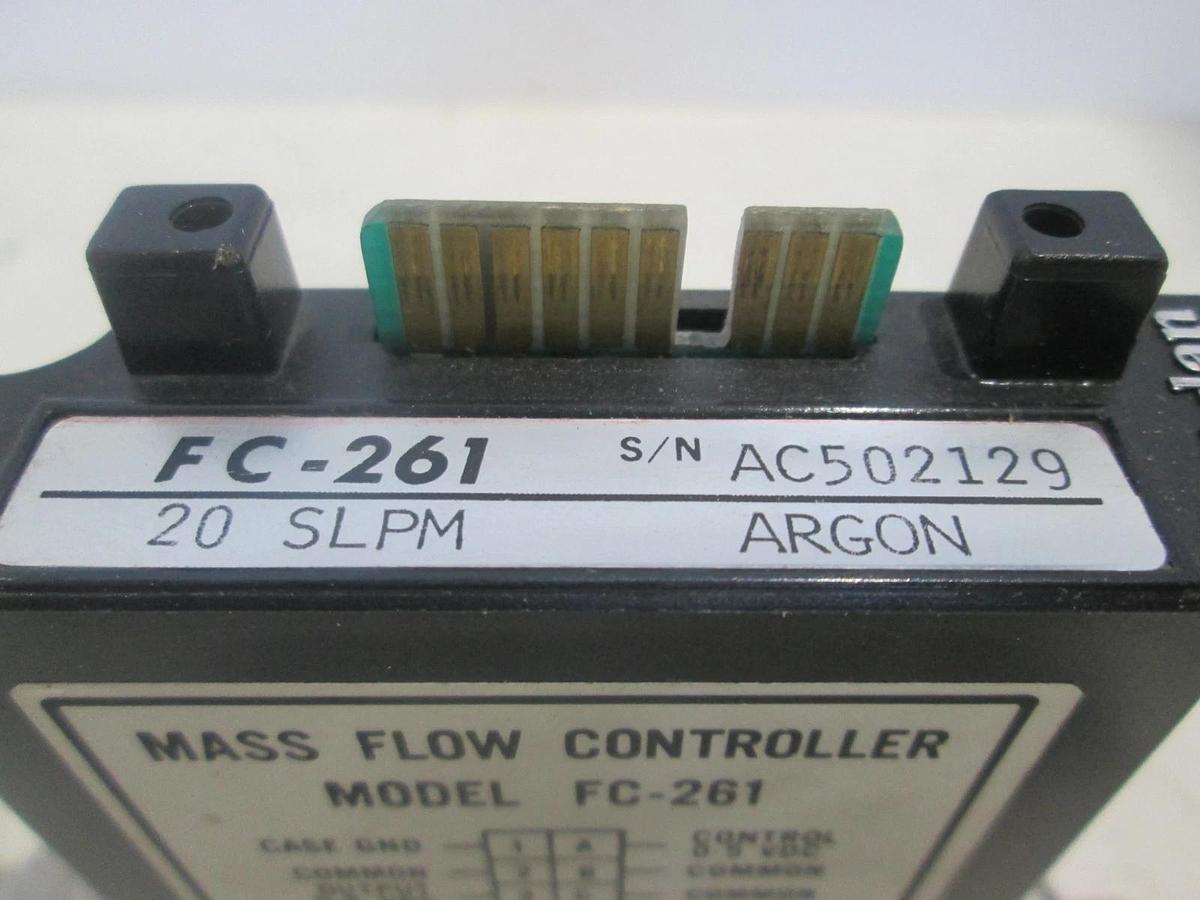 Used Tylan, FC-261, Mass Flow Controller, 20 SLPM, AR, 1/2" and 1/4", Used