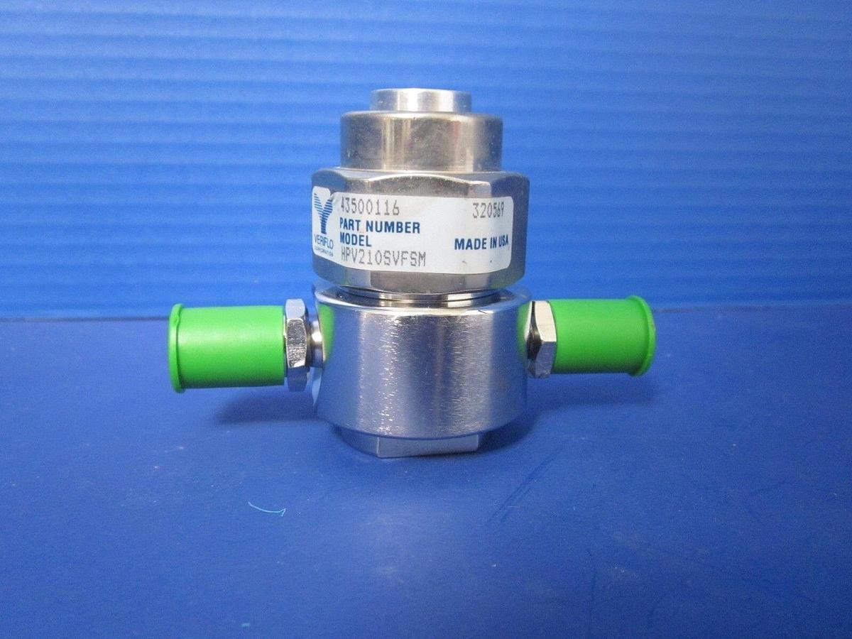 Used Veriflo HPV210S with Purge / Vent Button, 2 Ports - 1/4" Male VCR, Used