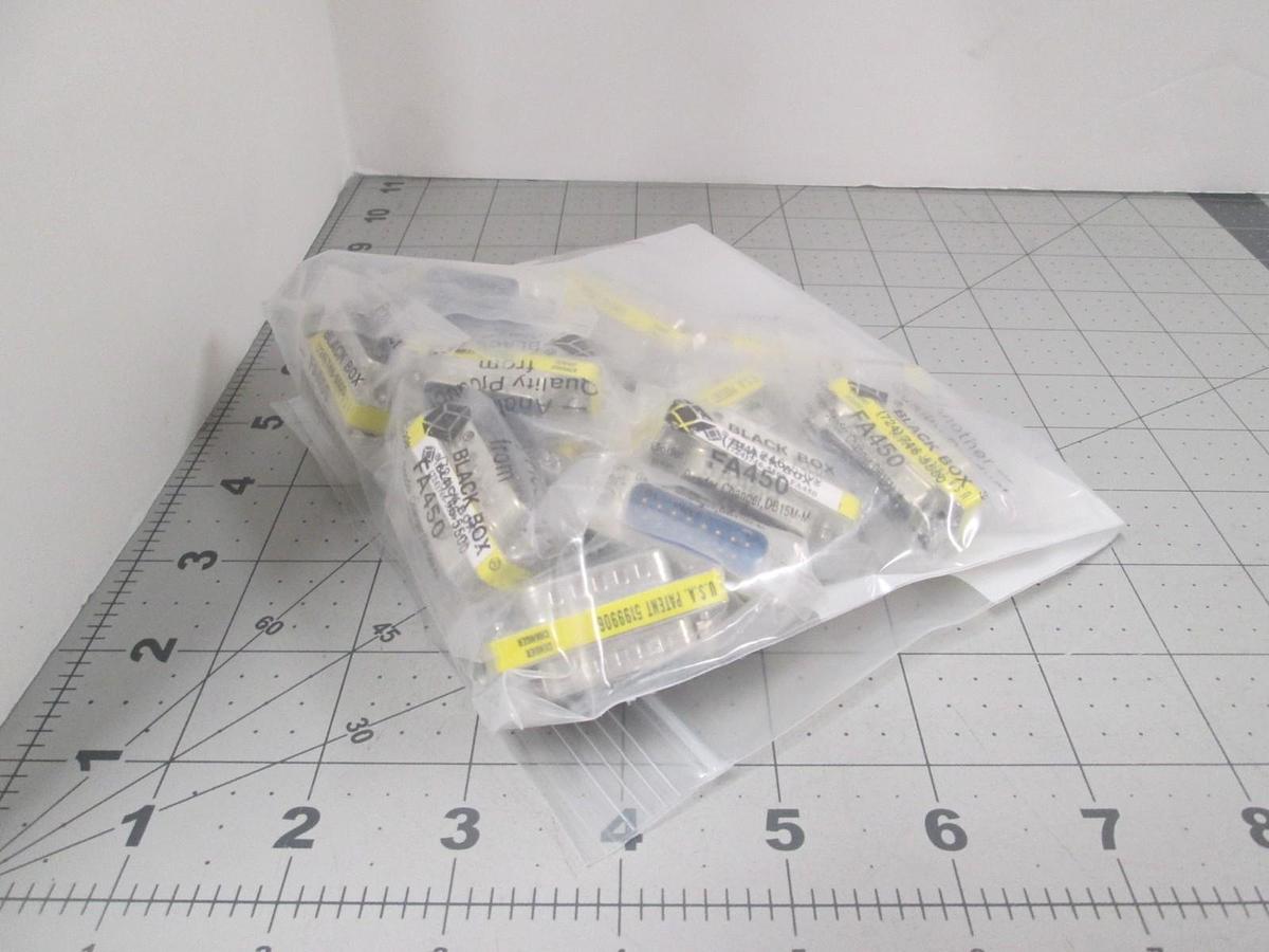 Used Black Box, FA450, Adapter, DB15 Male/DB15 Male, Shielded, New, Lot of 23