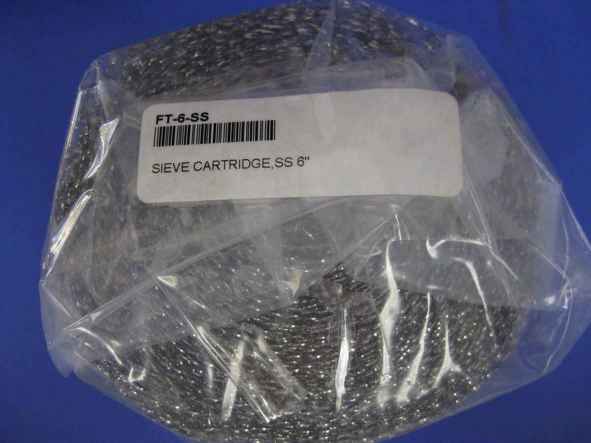 Nor-Cal FT-6-SS, high vacuum New, Stainless Steel 6" Sieve Cartridge
