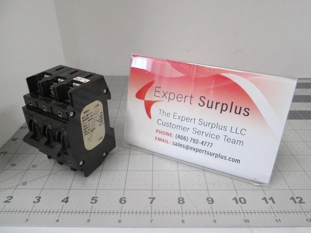 Used Airpax, IELHR111-26268-10-V, 10A, Circuit Breaker, 3 Pole, Used