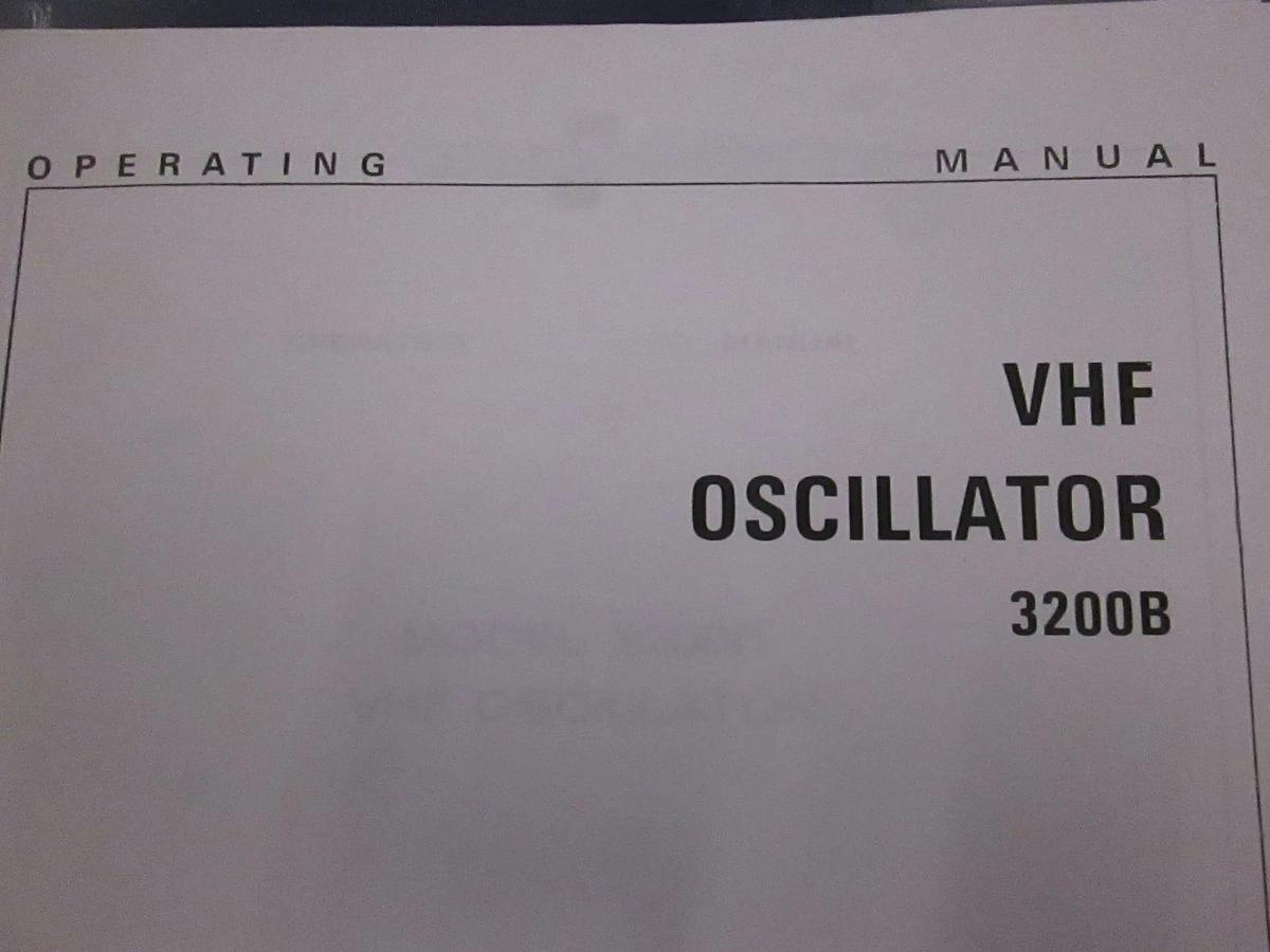 Used HP 3200B VHF Oscillator Operating Manual, Used