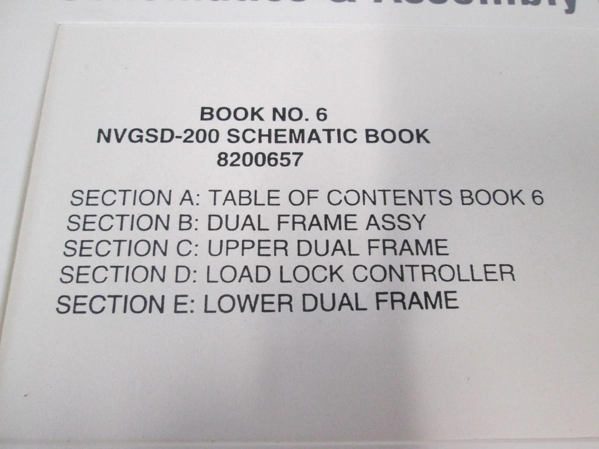 Used Eaton, NVGSD-200, Book 6, Schematics and Assembly Drawings, Used