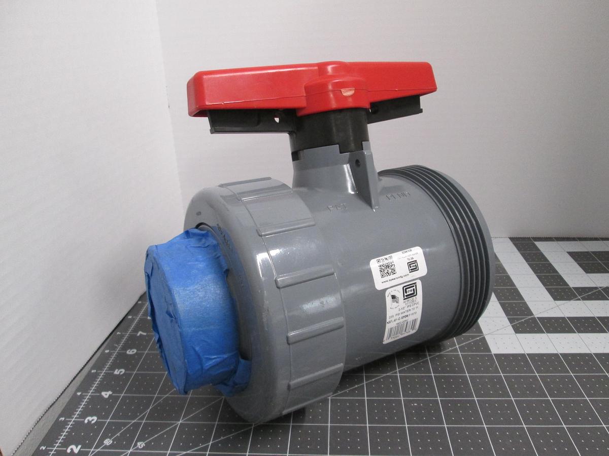 Spears, 1822-025C, 2-1/2" CPVC True Union Ball Valve EPDM 235 PSI
