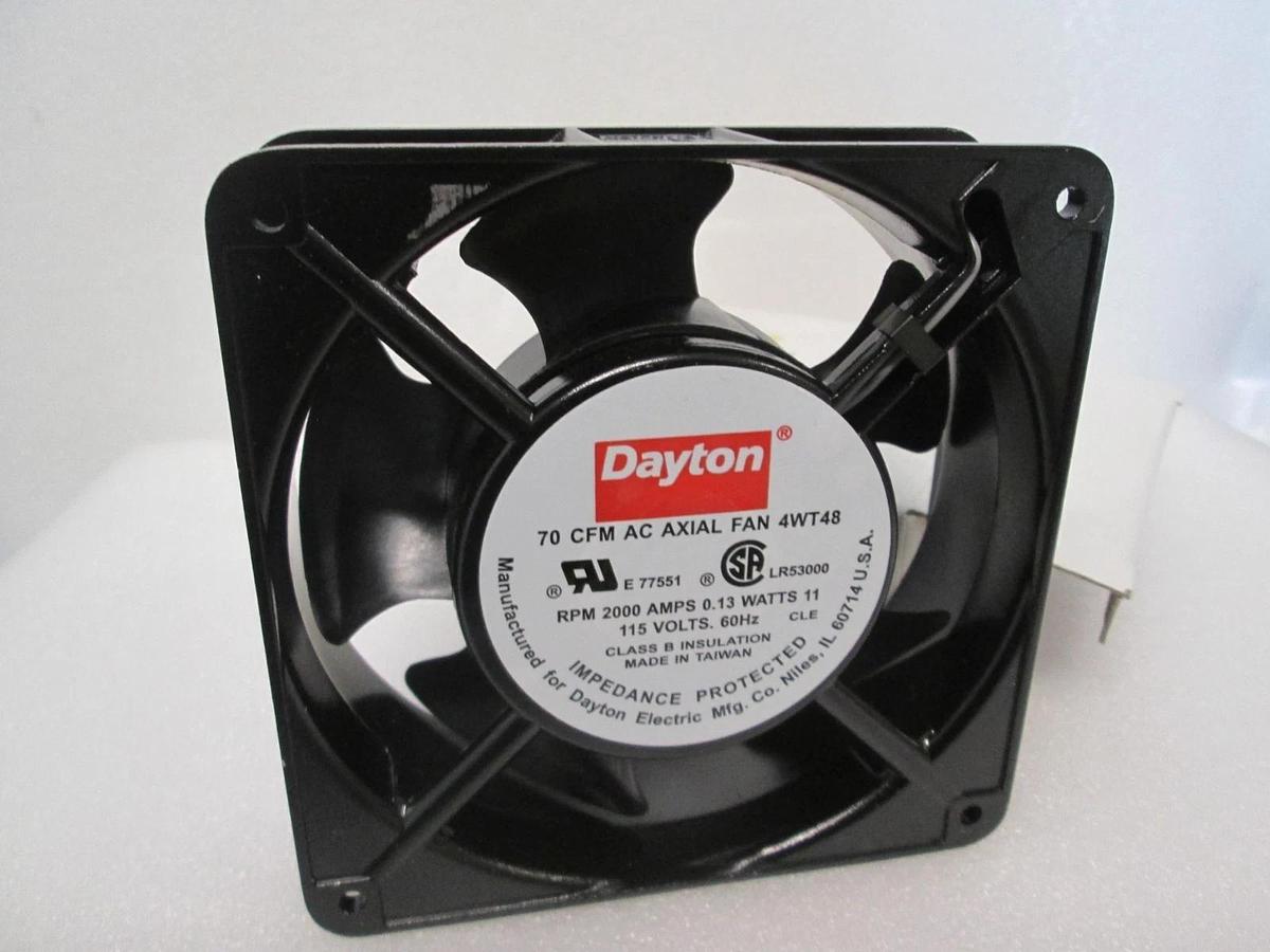 Dayton, AC Axial Fan, 70 CFM, 4WT48, 115V, 2000 RPM, New