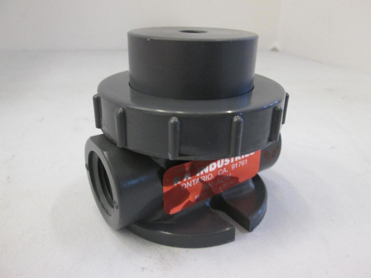 Used RK Industries, RK-AOV, 2 Way Pneumatic Valve, 125PSI, Used