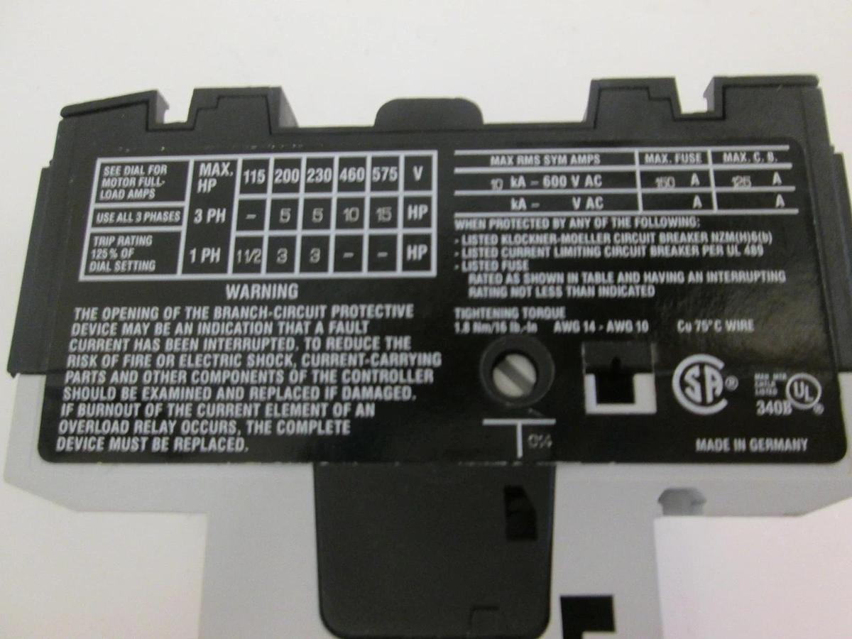 Used Moeller PKZM0-20 Motor Starter