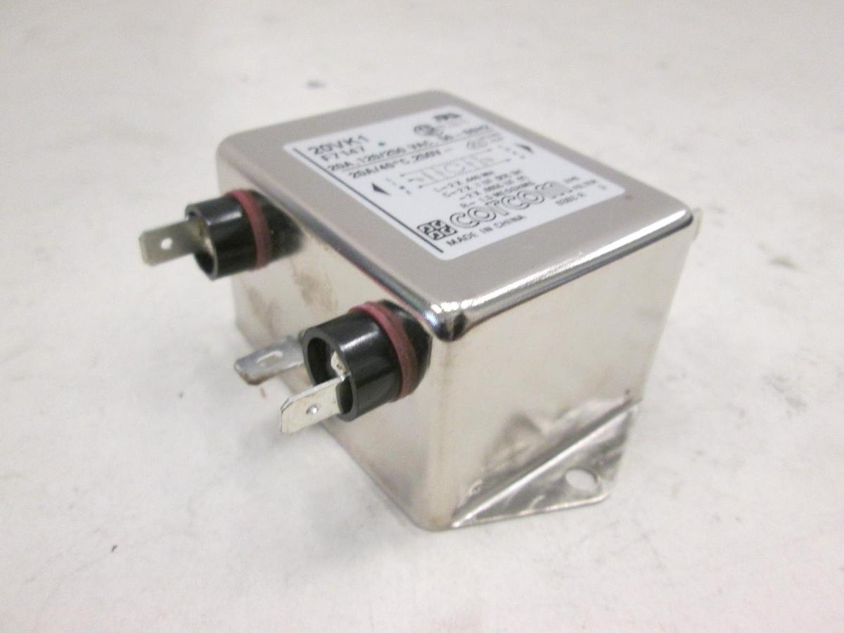 Corcom, 20VK1, F7147, 120/250 VAC, 50/60Hz, EMI Filter, New