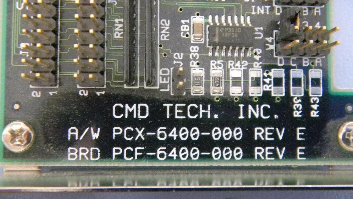 Used CMD Tech Inc. PCX-6400-00 Rev E, PCX-6404 Rev 0, PCB, Working When Removed