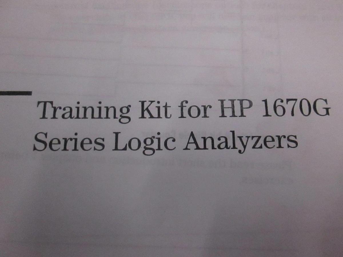 Used HP Training Kit for HP 1670G Series Logic Analyzers, Used