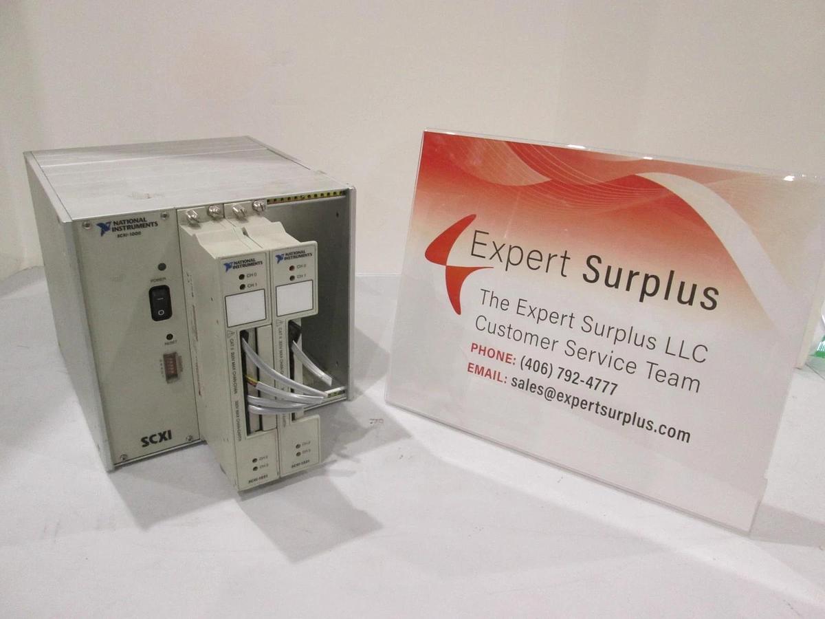 Used National Instruments, SCXI-1000 Chassis w/SCXI-1321 (2), Used