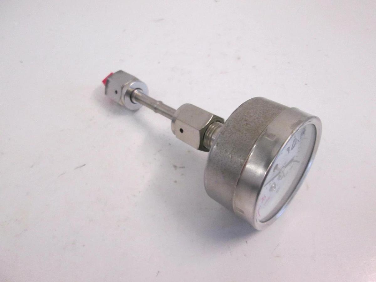 Used NKS Gauge 1581058, 76-0cmHG, 0-3 kgf/cm2, 1/4 fixed MVCR with adapter