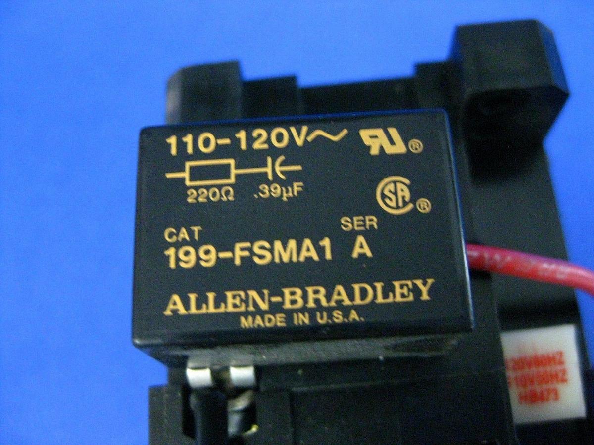 Used Allen-Bradley Timing Relay 196-FT B w/ Contactor 100-A24ND3, Used