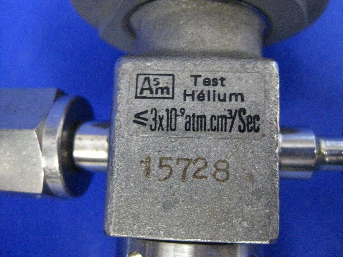 Used ASM Pneumatic, NC, Test Helium Valve, 3x10(-9) atm.cm3/sec - LOT of 2, Used