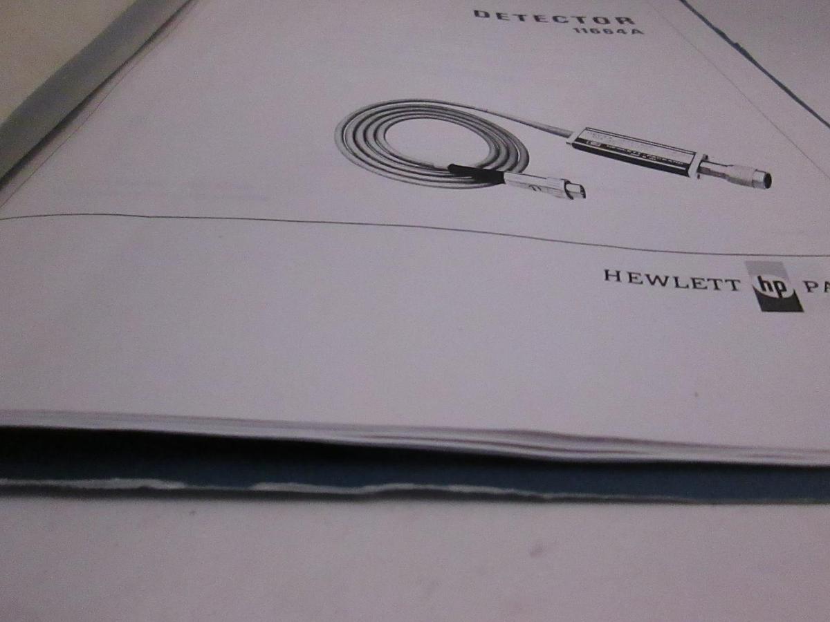 Used HP Detector 11664A Operating and Service Manual, Used
