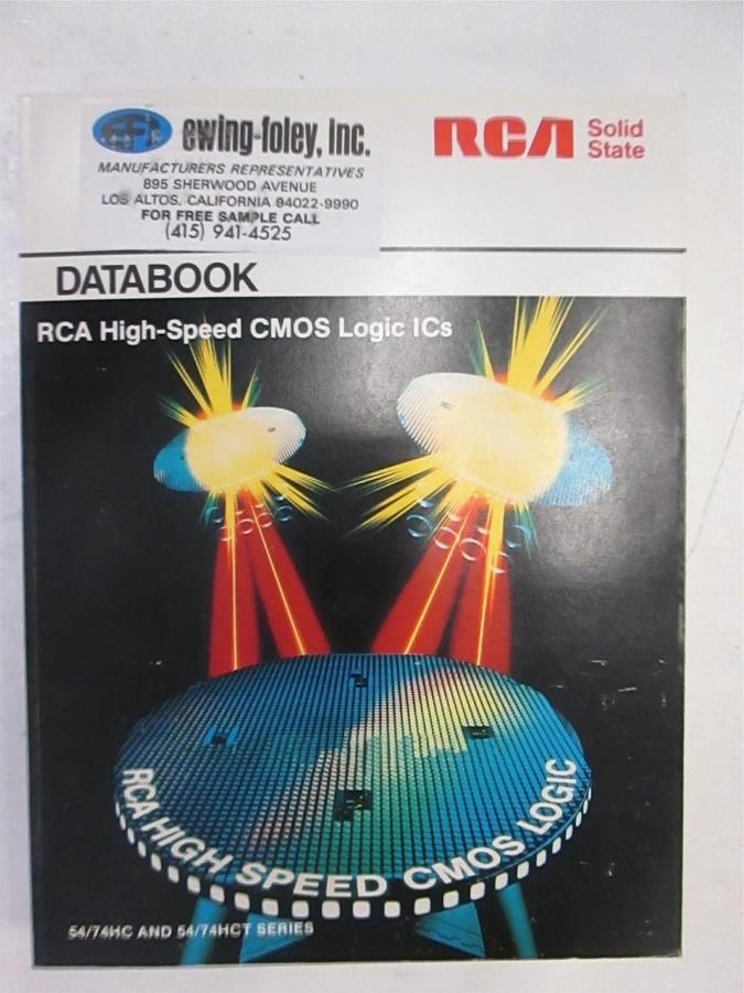 Used RCA High-Speed CMOS Logic IC's Databook, Used