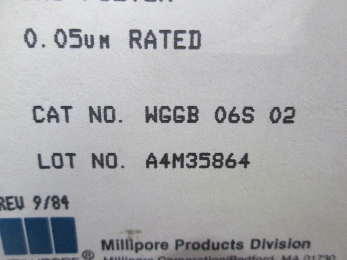 Millipore, WGGB 06S 02, Wafergard Gas Filter, 0.05um Rated, New, Lot of 2 Boxes