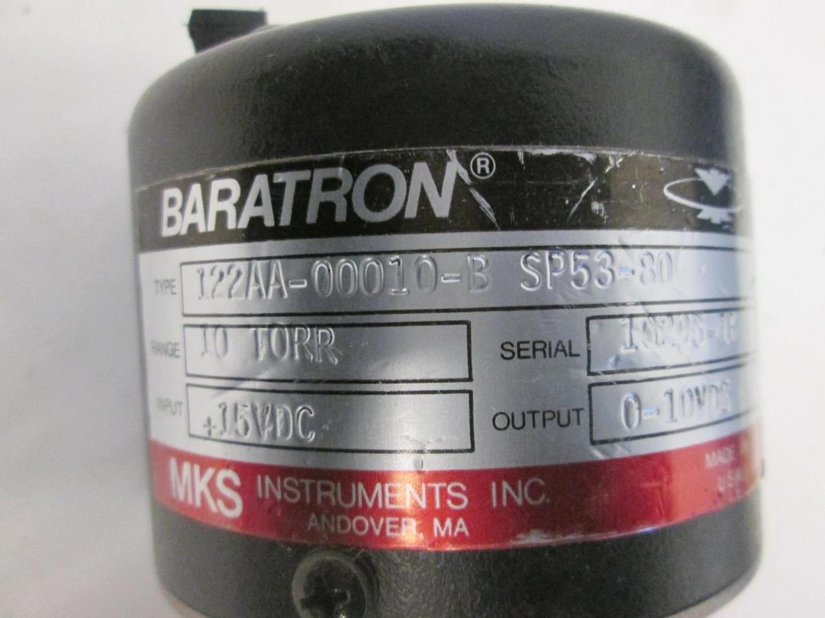 Used MKS, Baratron 10 Torr Pressure Transducer, 122AA-00010-B, Used