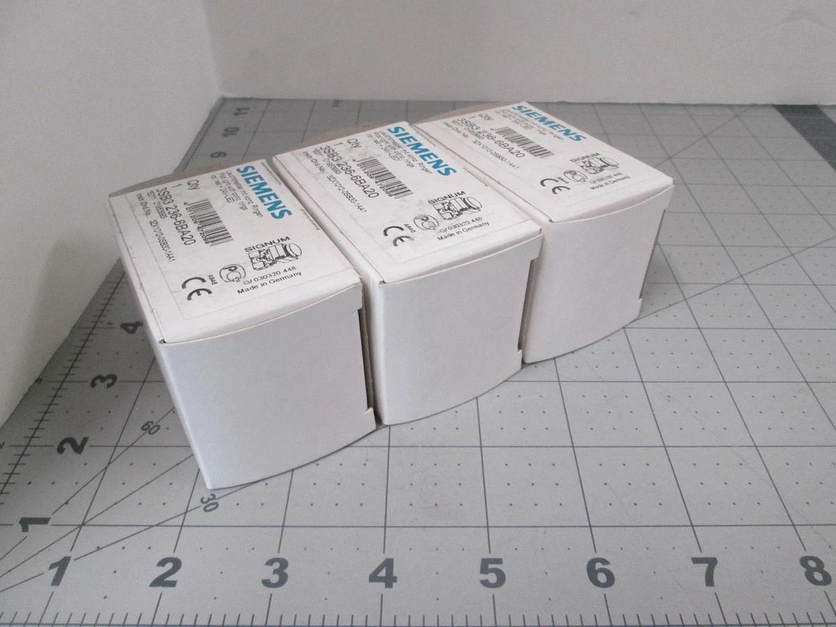 Siemens, 3SB3 236-6BA20, Red Pilot Light Indicator, New, Lot of 3