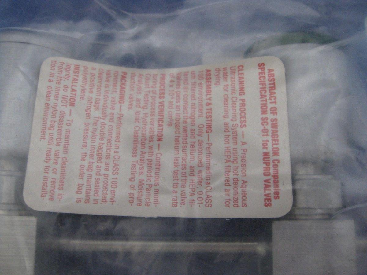 Used NUPRO 6LV-D6257PX-ABA 3-Station Pneumatic Valve Manifold Assy NC/NO/NC, NEW