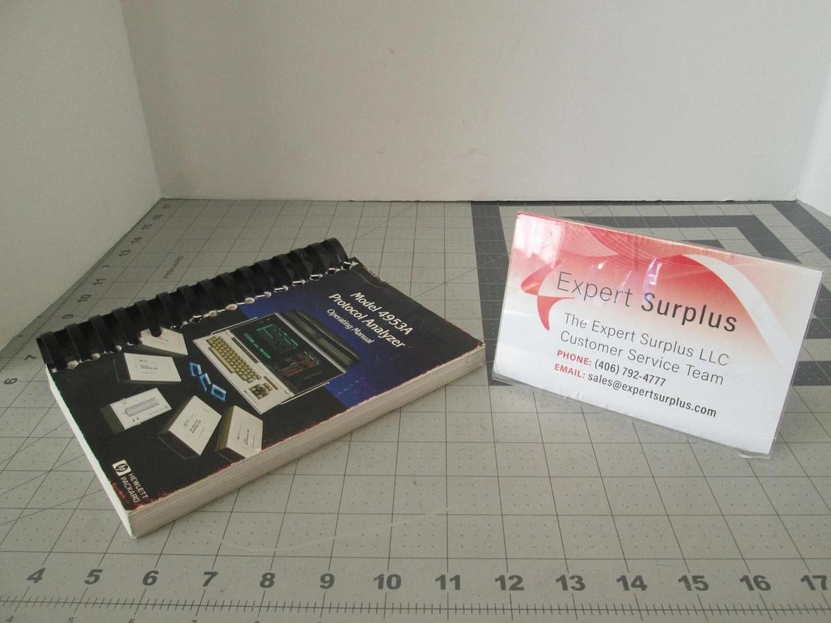Used Hewlett Packard, Model 4953A Protocol Analyzer, Operating Manual, Used