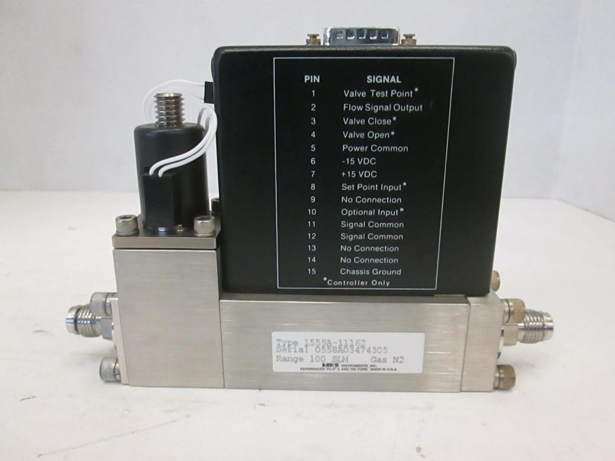 Used MKS Mass Flow Controller, 1559A-11162, 100 SLM, N2, Used