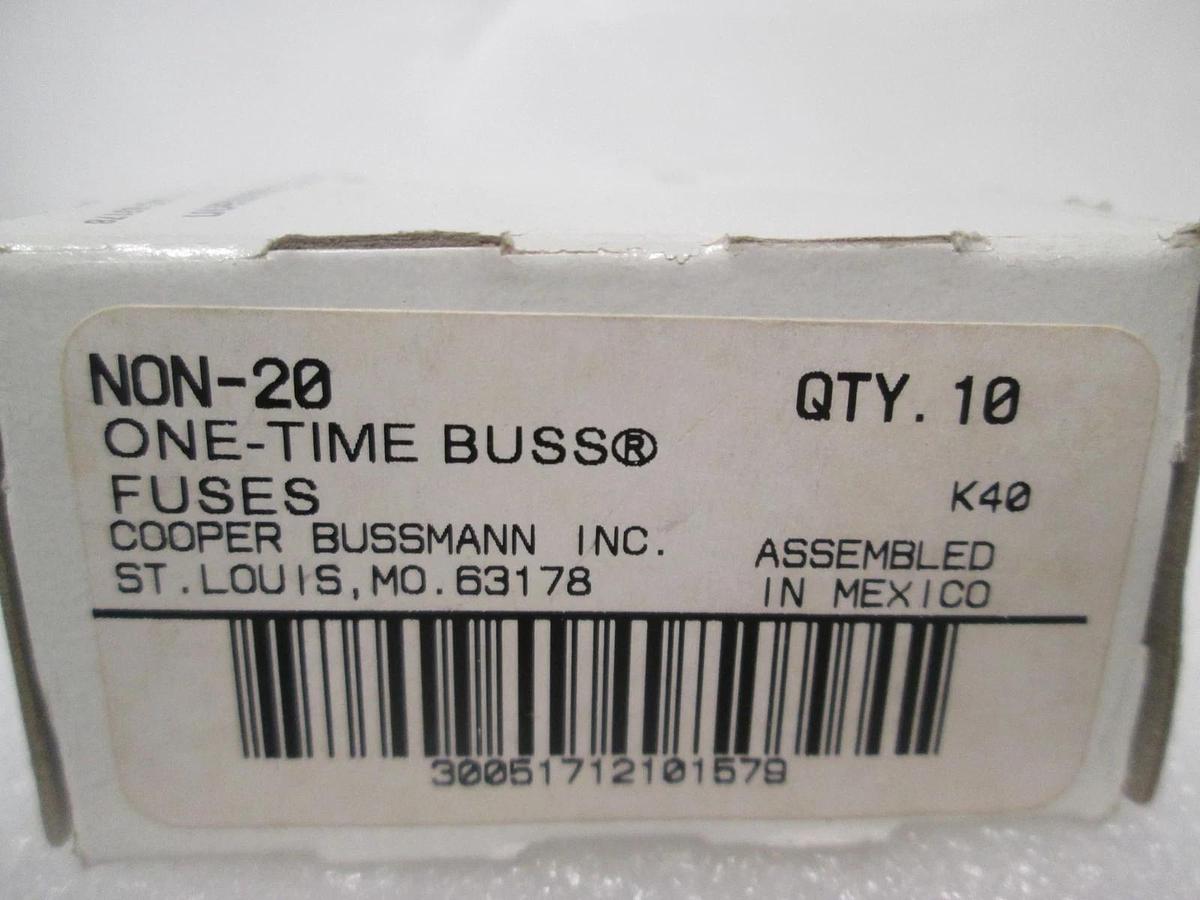 Buss, Non-20, One Time Fuse, New, Lot of 10