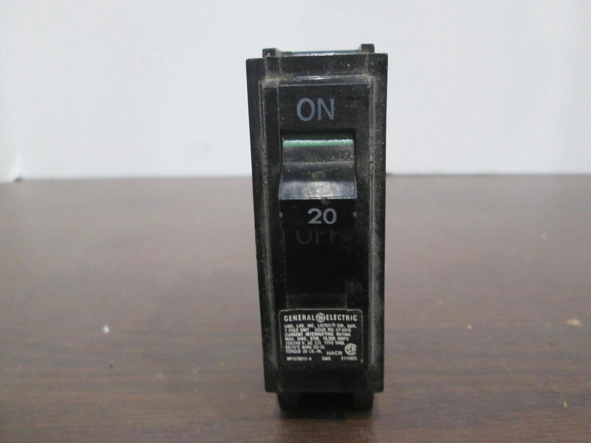Used General Electric, LP-5978, 20A, Single Pole Circuit Breaker, Used