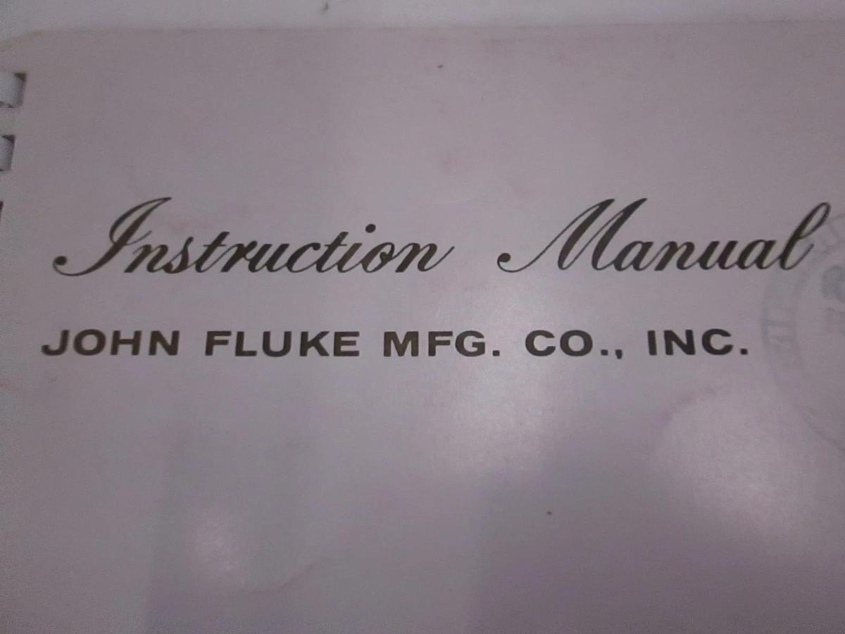 Used Fluke 910A Voltmeter Instruction Manual, Used
