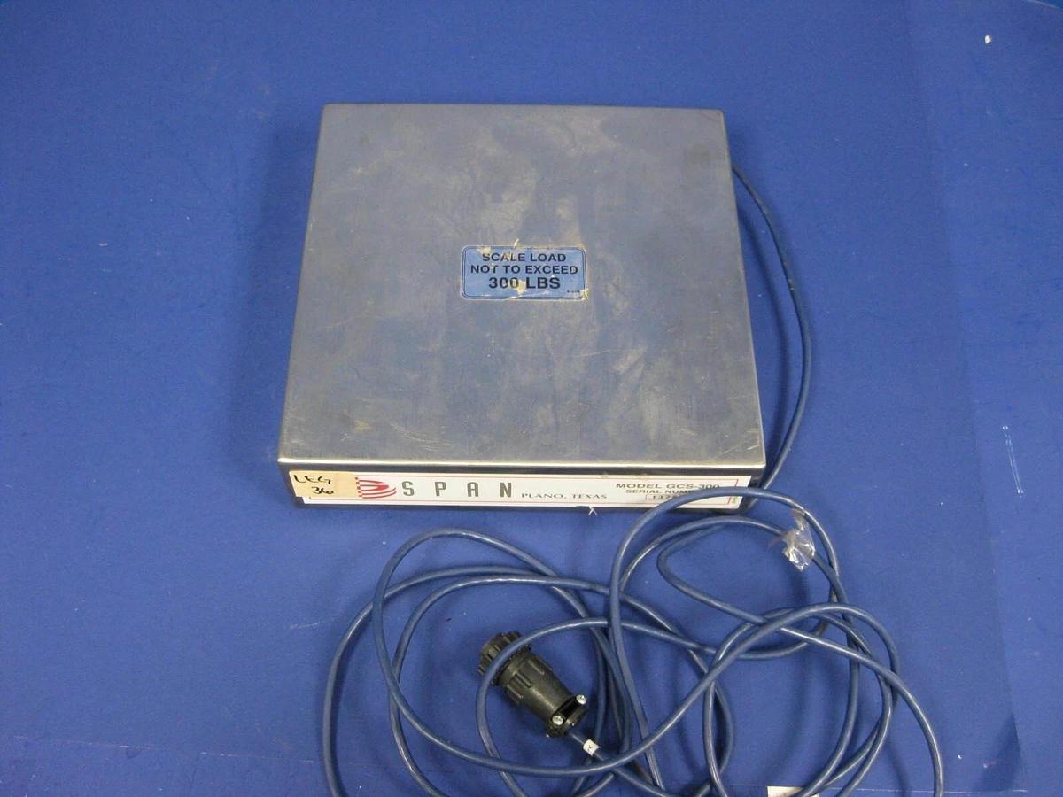 Span GCS-300, Scale Load Up To 300LBS, Stainless Steel, Used