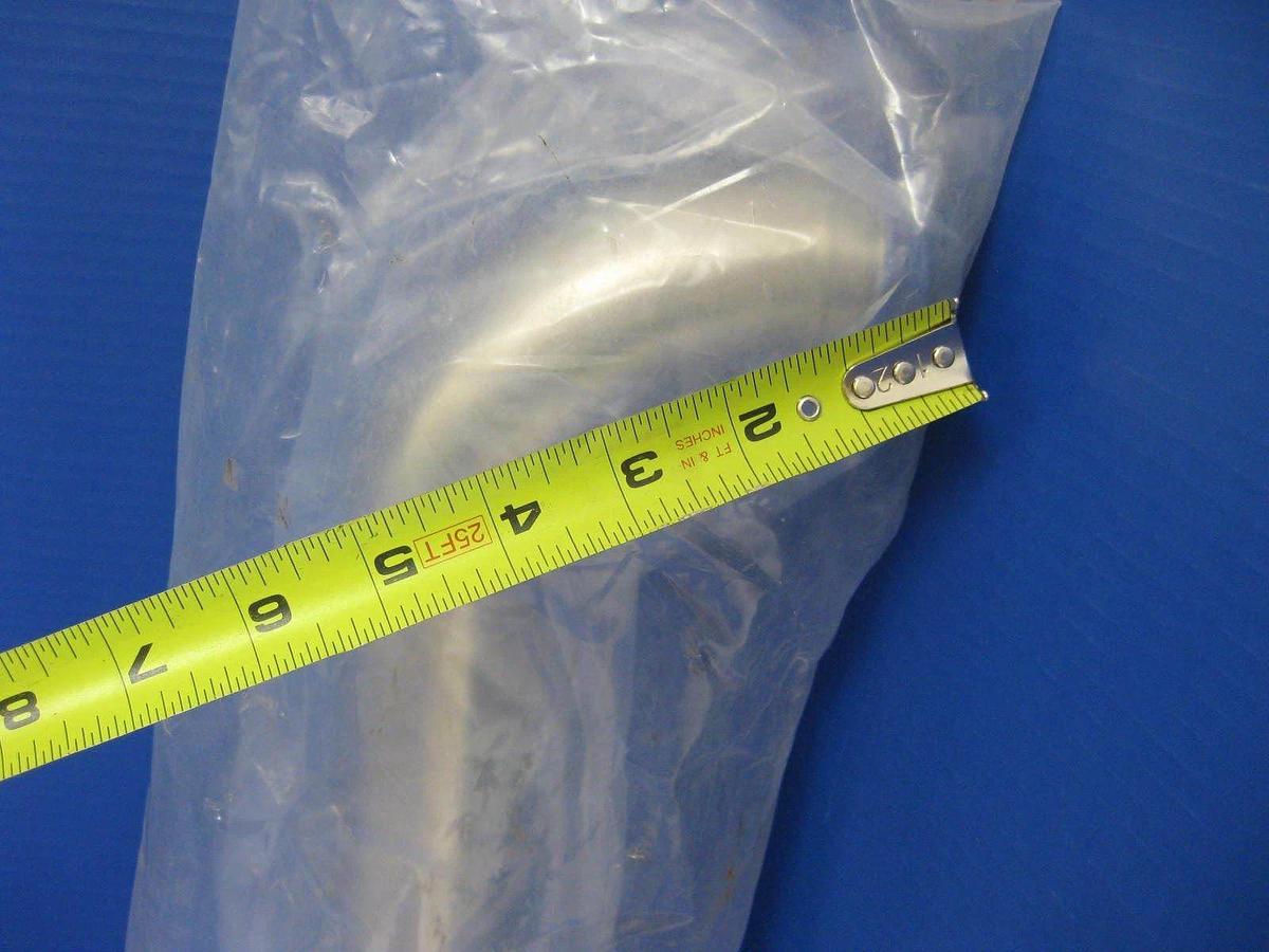 Stainless Steel 45° Elbow Vacuum Fitting 15" x 3", NW50 Flanges, NEW