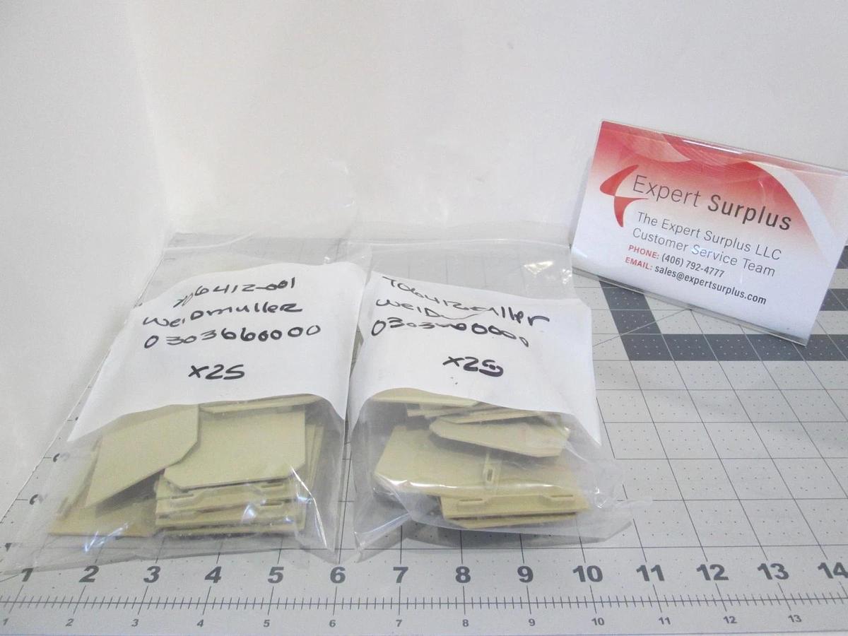 Weidmuller, 0303660000, Terminal Block End Plate, New, Lot of 50