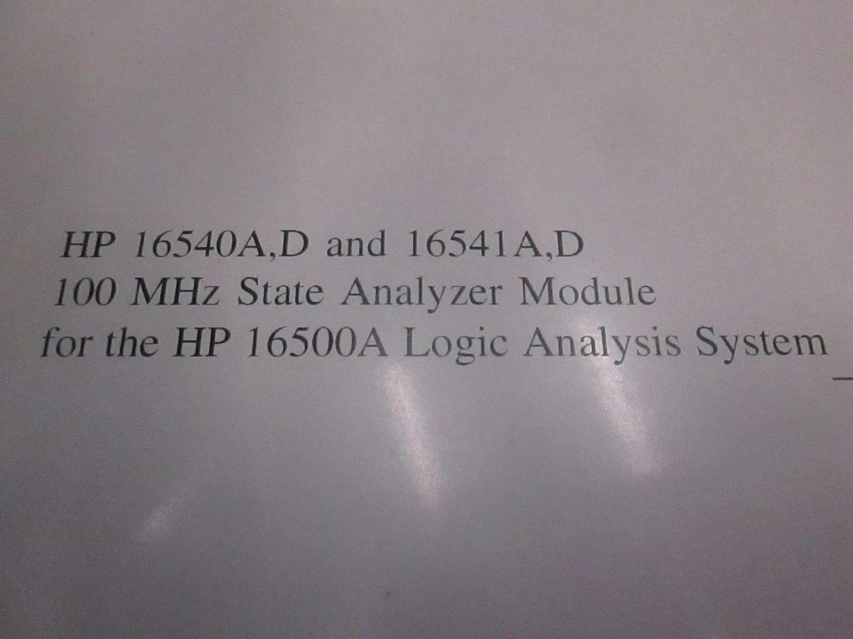 Used HP 16540A,D/16541A,D 100MHz State Analyzer Module for 16500 Logic Analysis, Used