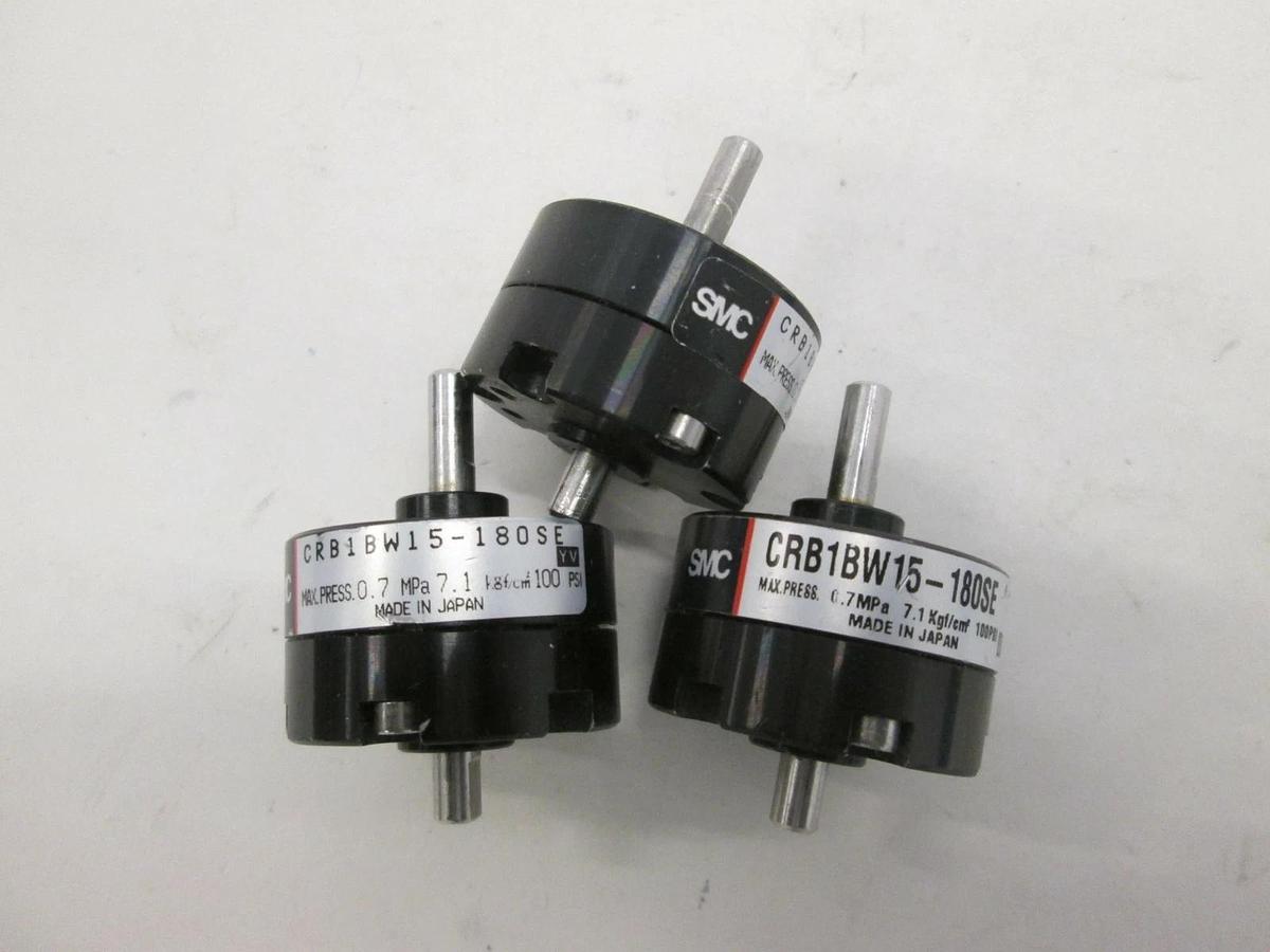 Used SMC, CRB1BW15-180SE, Miniature Rotary Actuator, Used, Lot of 3