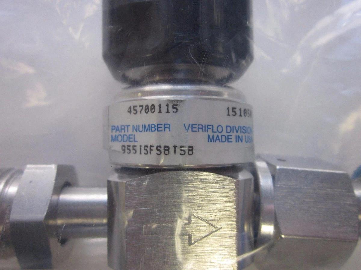 Used Veriflo 955ISFS8TS8 Diaphragm Valve, 1/2" Tube w/MVCR x 1/2"FVCR, UHP, Used